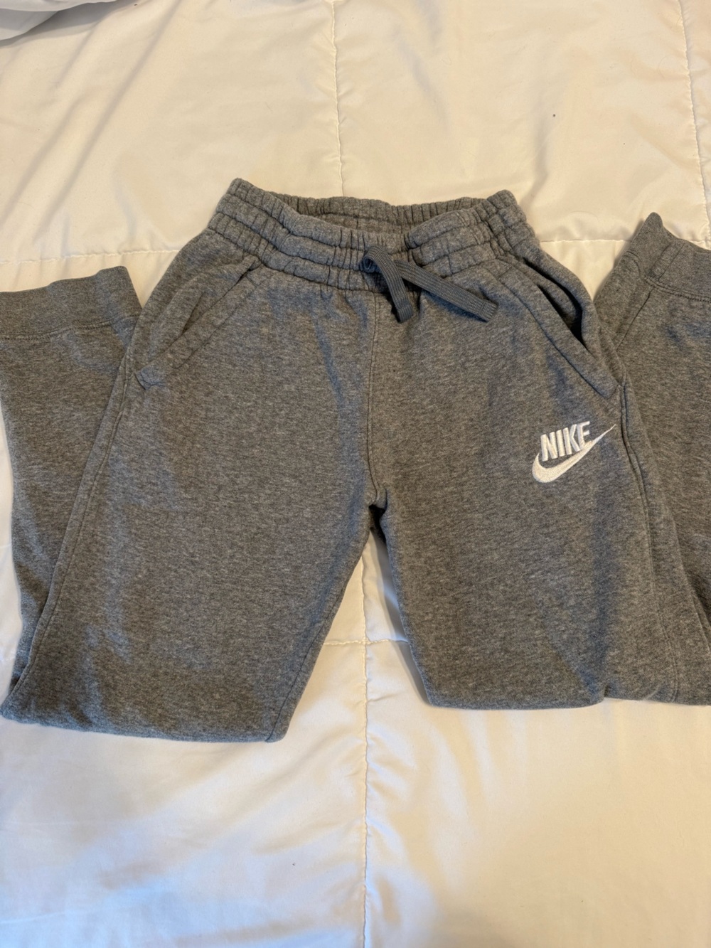Nike Kids Gray Logo Fleece Joggers